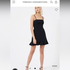 French Connection EUC Whisper Frill Hem Dress